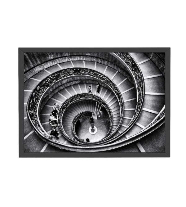 black-and-white-staircase-canvas-print